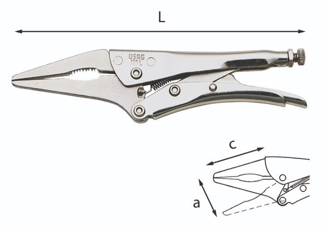 Klešta grip sa špic čeljustima 235 mm 135L USAG